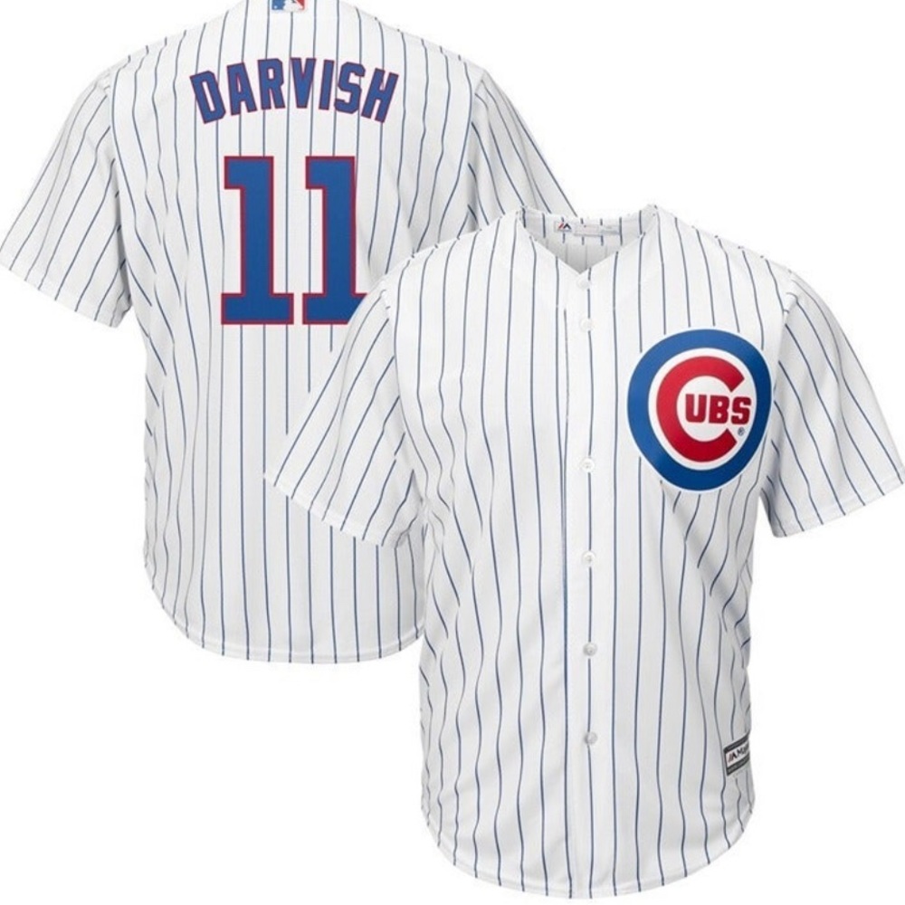 Chicago Cubs Men’s Majestic Darvish Size Large L Jersey #11